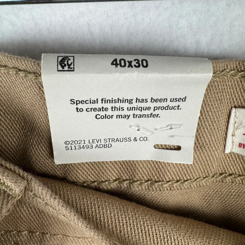 Signature by Levi Strauss Carpenter‎ Pants Mens 40x30 Relaxed Fit Khaki Workwear